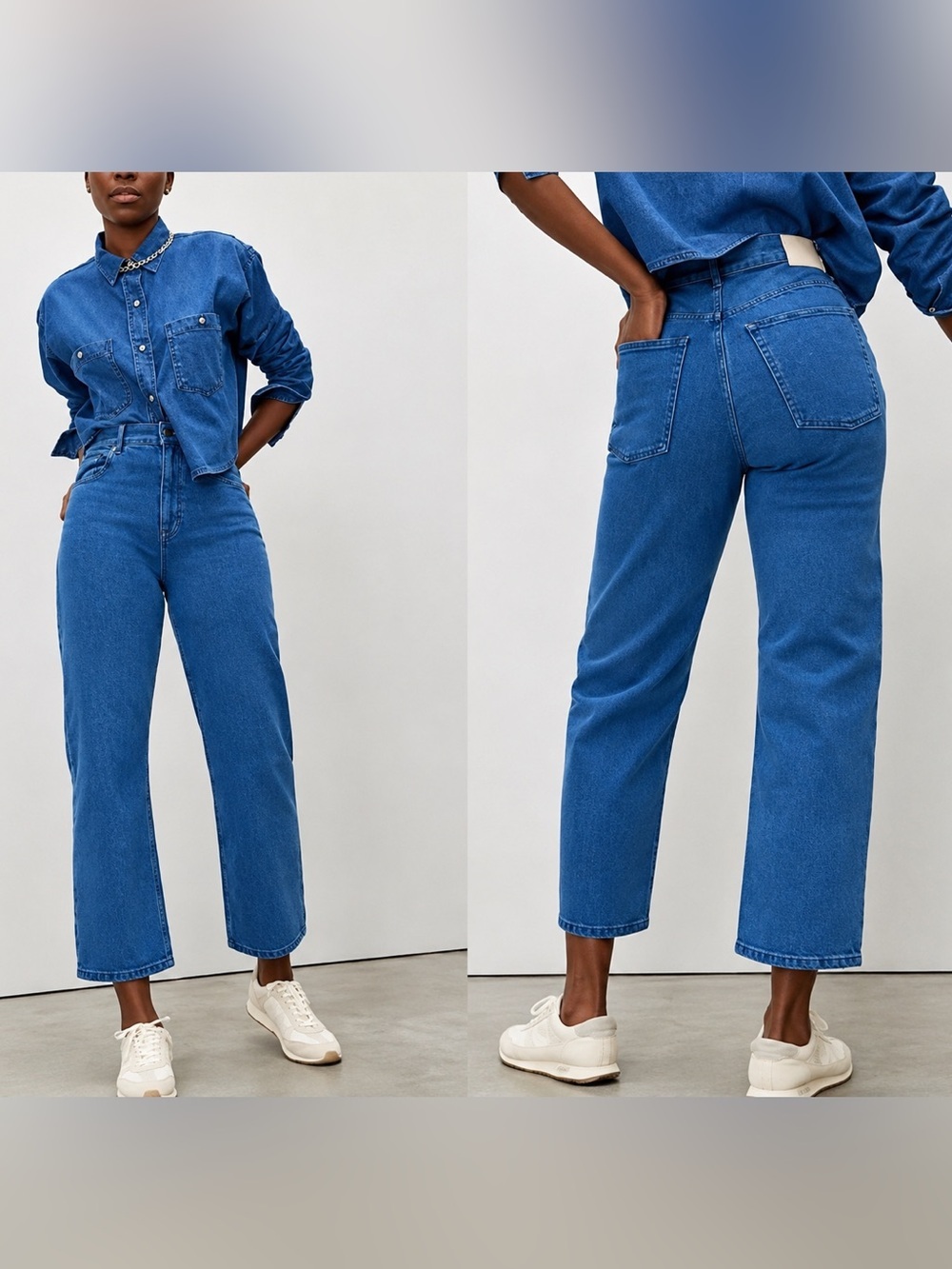 Everlane the curvy way high blue jeans, size 24